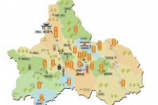 眉山景点地图(景点地图手绘)